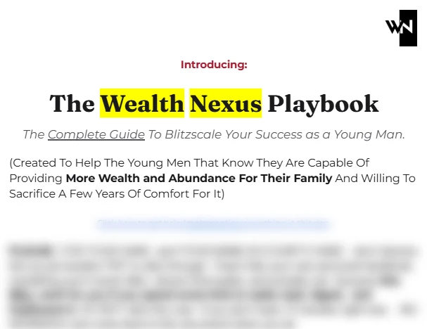The first page of The Wealth Nexus Playbook