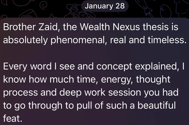 A reader calling the thesis phenomenal, real and timeless